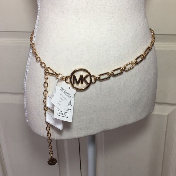 💛MICHAEL KORS💛MK LOGO CHAIN BELT - Picture 5 of 12